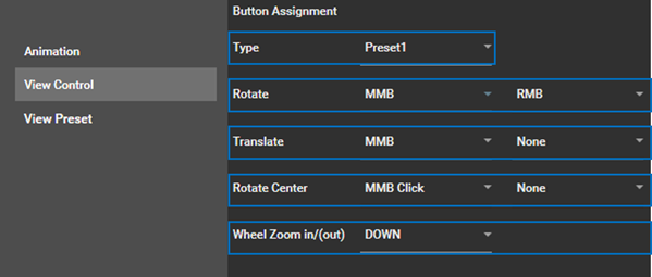 Presets for View Control