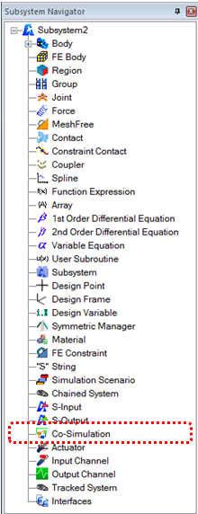 Location of File Generation Entities in the Subsystem Navigator