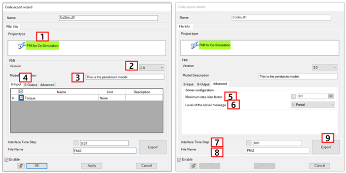 File Generation property dialog