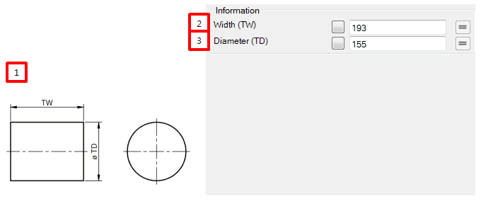 Profile tab in the Flat Roller property dialog