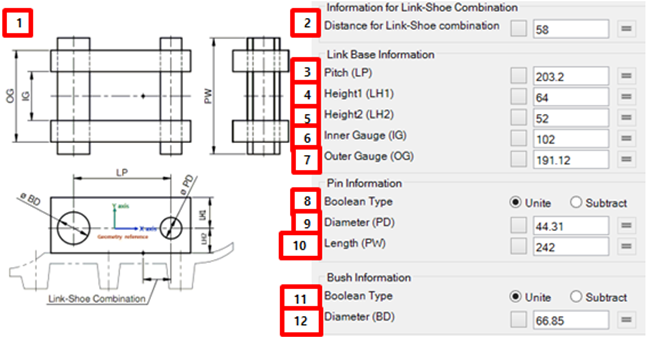 Profile tab in the Simple Link property dialog