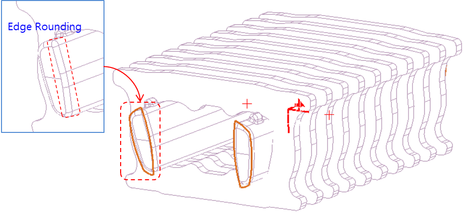 Shape of pin contact surface