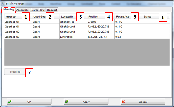 Assembly Manager Meshing tab