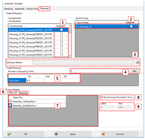 Assembly Manager Request tab