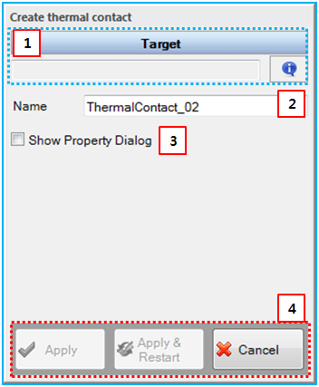 Thermal Contact creation dialog