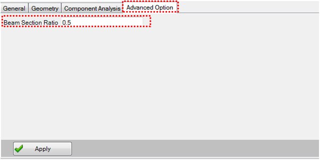 Advanced Option in the Simple Shaft Set Designer