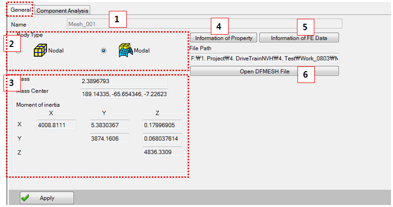 FE Shaft Set Designer General tab