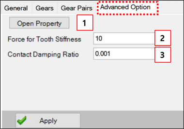 Advanced options for Rack and Pinion gear set