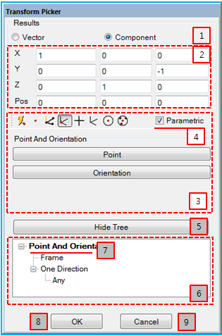 Transform Picker properties dialog