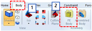 FE Body Assembly from the ribbon menu