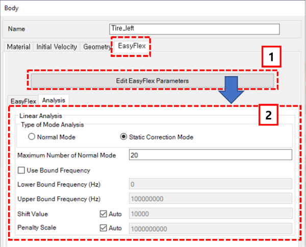 Analysis tab in the Solid Body properties dialog