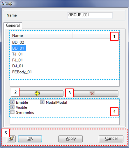 Group property dialog