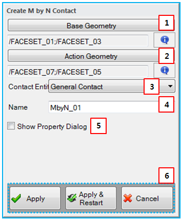 M by N Contact creation dialog