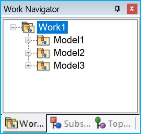 Example of Work in the Work Navigator