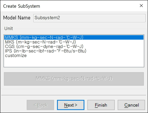 Setting the unit system