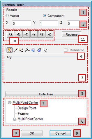 Direction Picker properties dialog