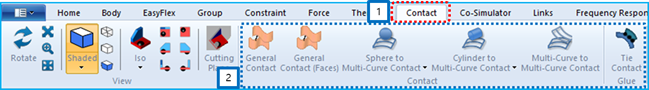 Contact entities from the ribbon menu