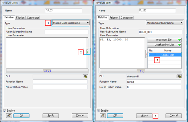 How to use a User Subroutine in other entities