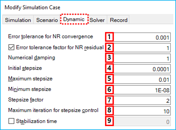 Dynamic parameters in the simulation configuration