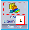 Body eigenvalue analysis from the ribbon menu in the mesh