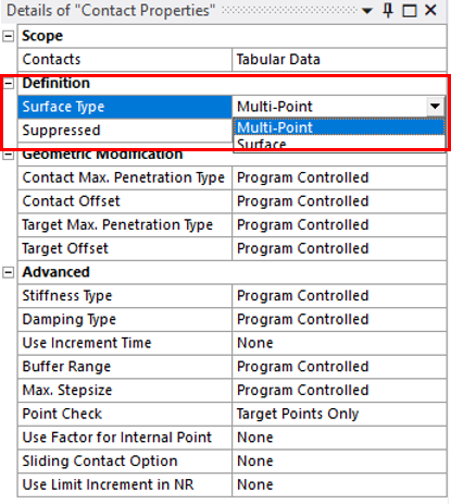 Contact Properties