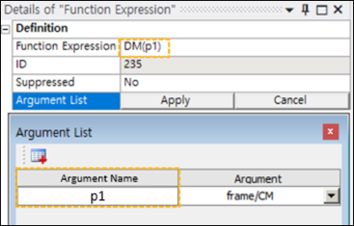 Function Expression Argument List