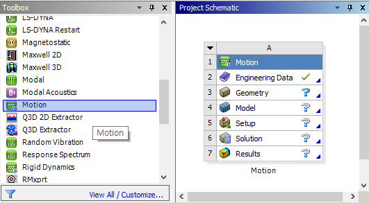 Motion Added to the Project Schematic