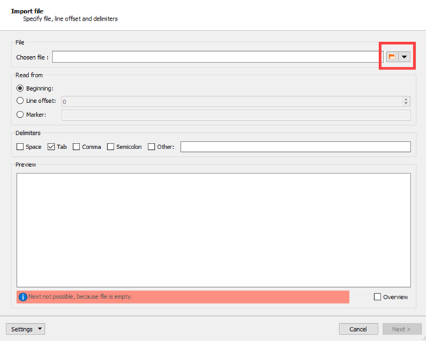 Design Point Import Wizard