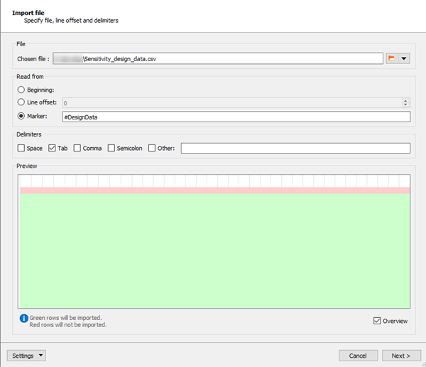 Design Point Import Wizard