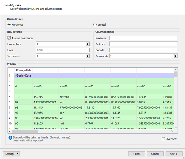 Design Point Import Wizard