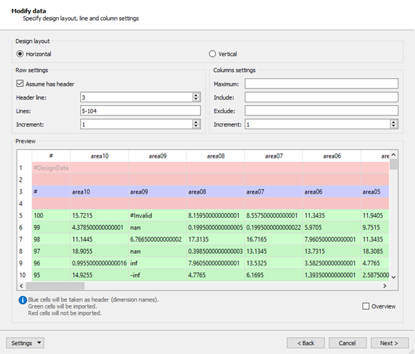 Design Point Import Wizard