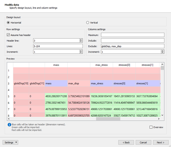 Design Point Import Wizard