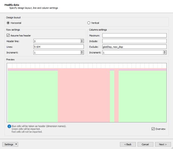 Design Point Import Wizard