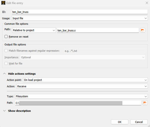 Editing a Registered Files Entry