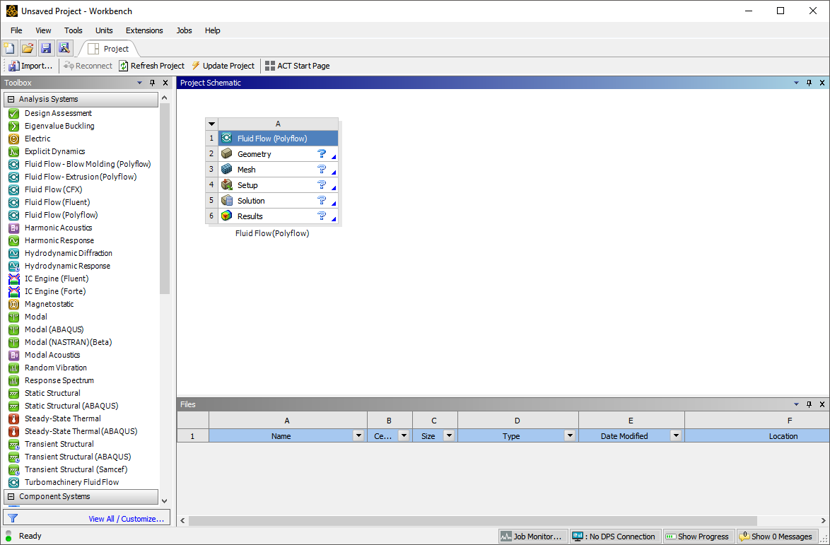 Ansys Workbench&nbsp;with a New Ansys Polyflow Classic-Based Fluid Flow Analysis System