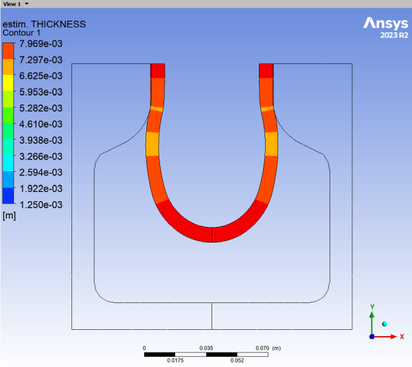 Contours of Thickness at the 20th Timestep