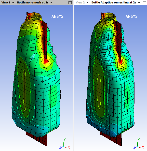 Effect of Adaption on Final Mesh and Thickness Variation