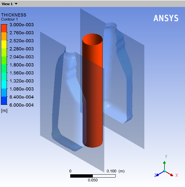 Thickness of the Film at Time = 0.01 s