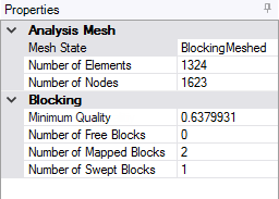 Displaying Global Mesh Statistics for Components Containing Blocking