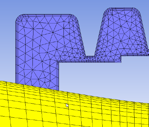 Upstream Shroud Cavity Interface with Inlet Block - Misaligned Topology