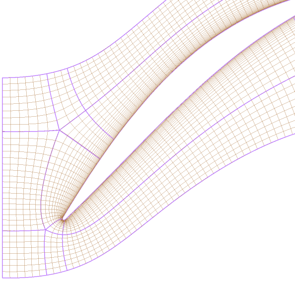 Master Topology and Refined Mesh on the Hub Layer for an Axial Compressor Blade