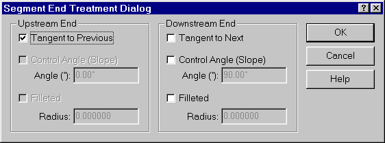 Segment End Treatment Dialog