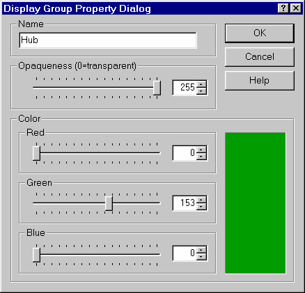 Display Group Property Dialog