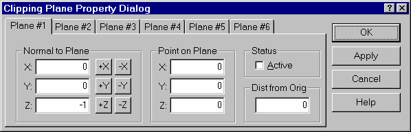 Clipping Plane Property Dialog