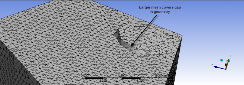 Patch Independent Tet Mesh Failure Corrected with Larger Mesh