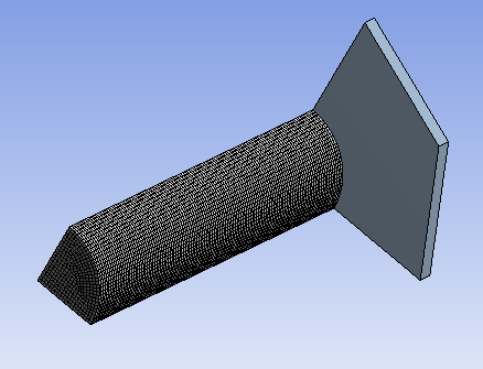 Finite Element Model of Copper Taylor Cylinder with 1/4 Symmetry