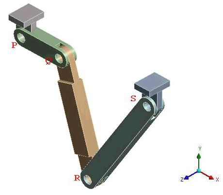 Reverse Four Bar Linkage Schematic