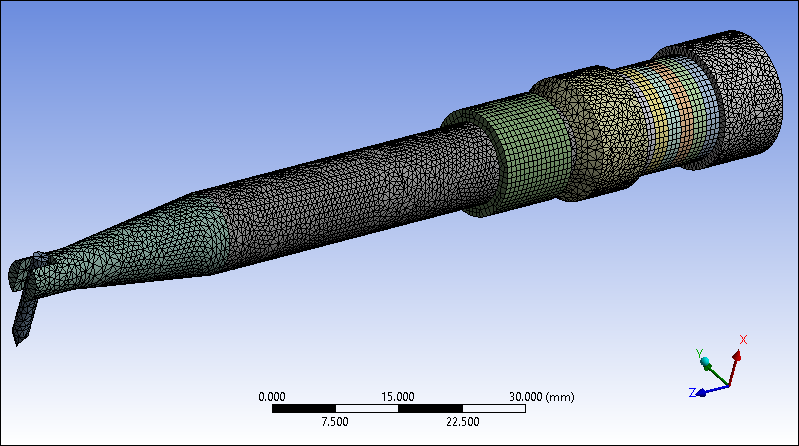 Meshed Ultrasonic Transducer Model