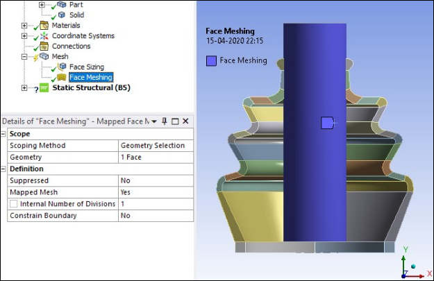 Mapped Face Meshing for Rigid Shaft