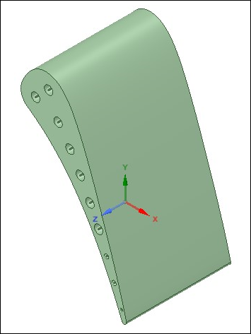 3-D Model of Cooled Turbine Blade